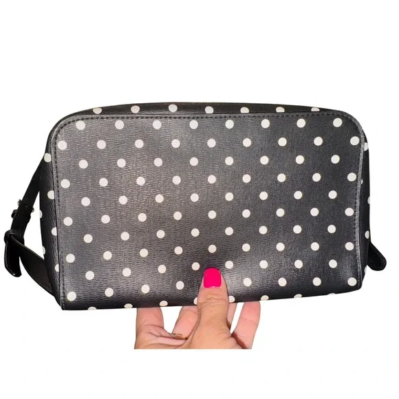 Kate Spade New York Minnie Mouse Polka Dot Backpack Black Red Bow Disney - Picture 7 of 14